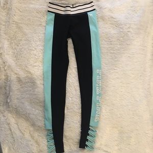 VS Pink Lite Blue / Black Split Ankle Leggings XS