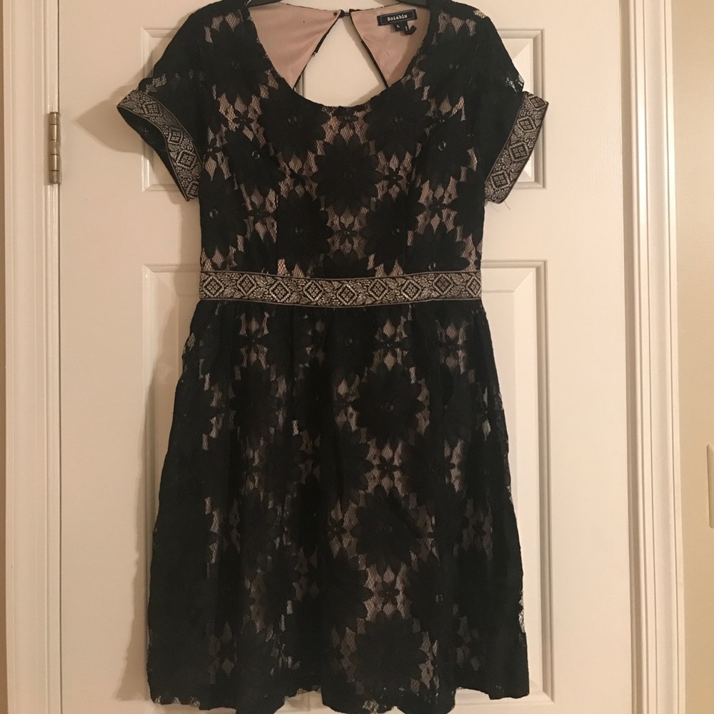Black Lace Soieblu Party Dress
