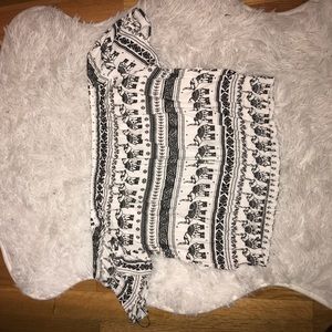 H&M Elephant Off The Shoulder Crop Top