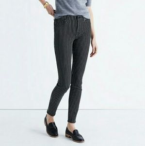Madewell 9" high rise skinny railroad jeans