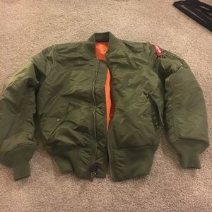Army green bomber jacket