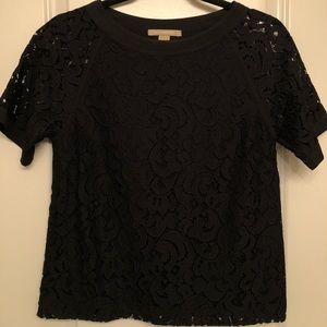 Black graphic blouse