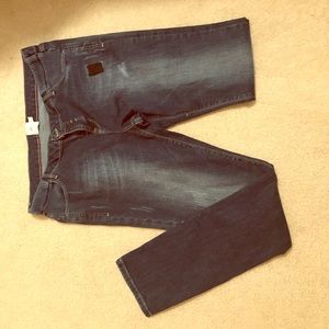 ASOS brand maternity skinny jeans.