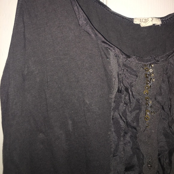 SZ SM GENTLY WORN CHARCOAL JCREW EMBELLISHED TANK - Picture 4 of 5