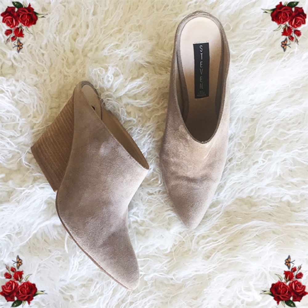 🔥PRICE DROP🔥STEVEN Merciie Suede Mule Clog Wedge