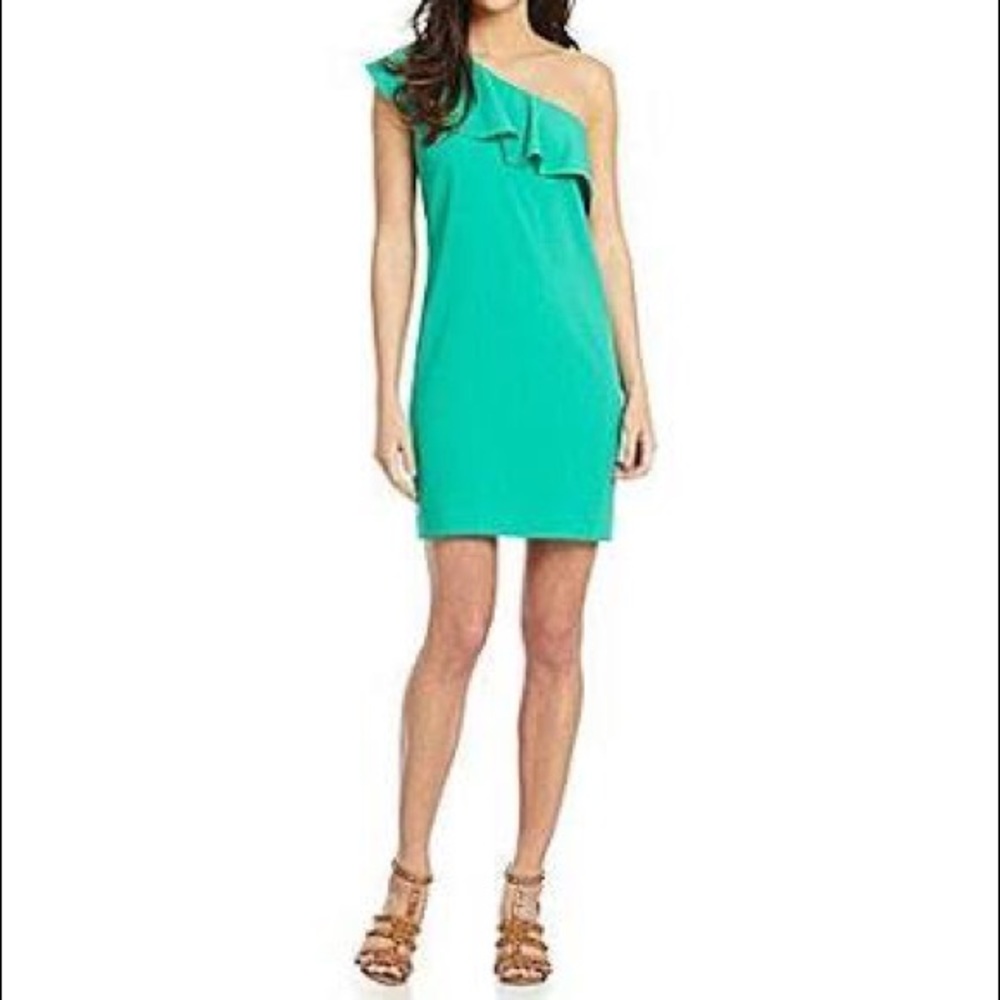 Gianni bini frieda ruffle one shoulder dress