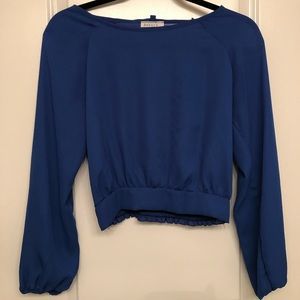 Blue crop top