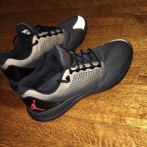 Black air Jordan sneakers