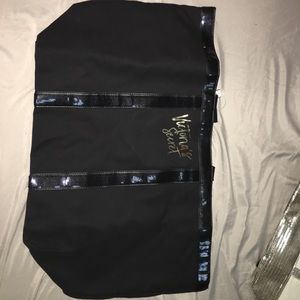 Black sequin Victoria's Secret weekend tote