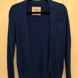 Blue Abercrombie & Fitch Cardigan