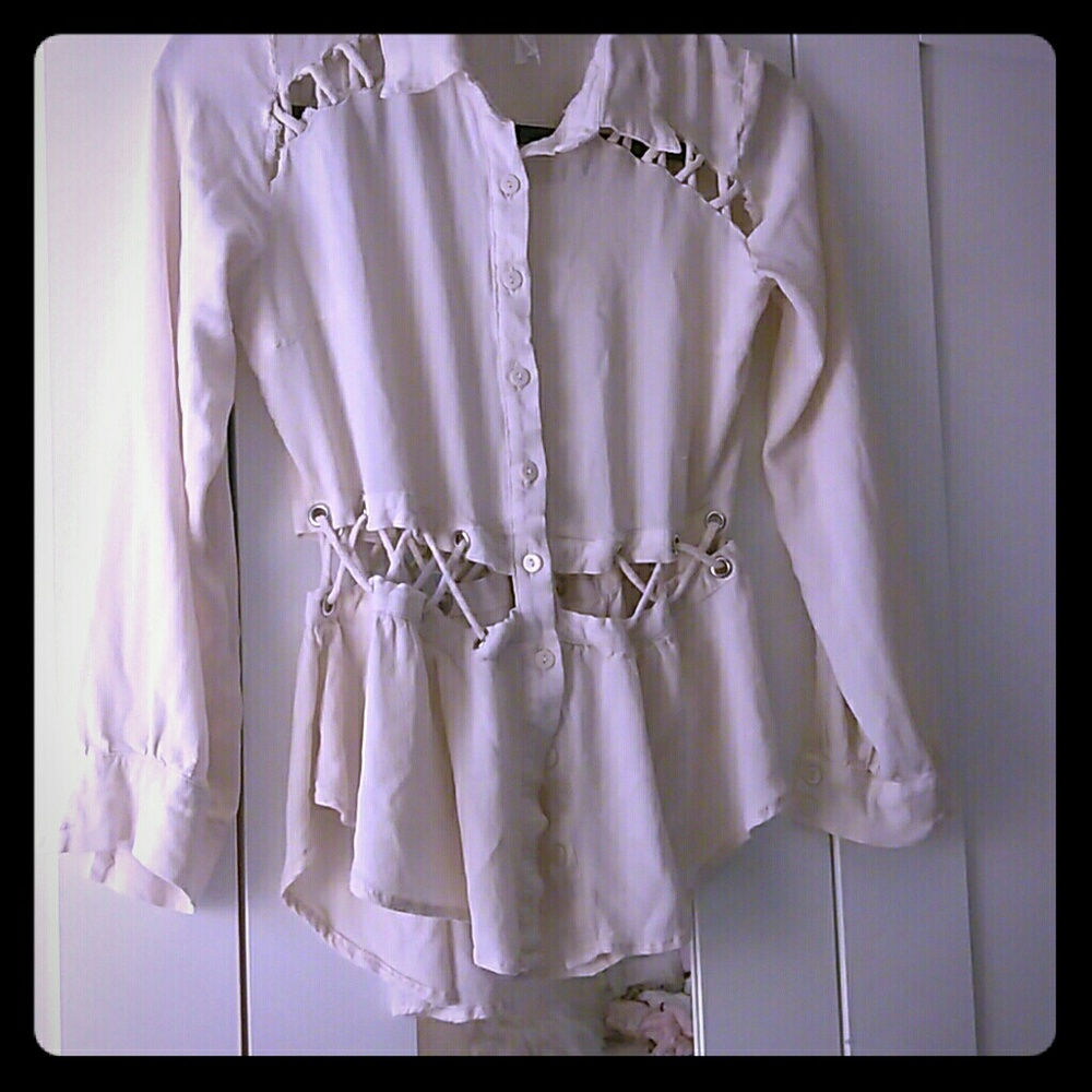 Cream blouse