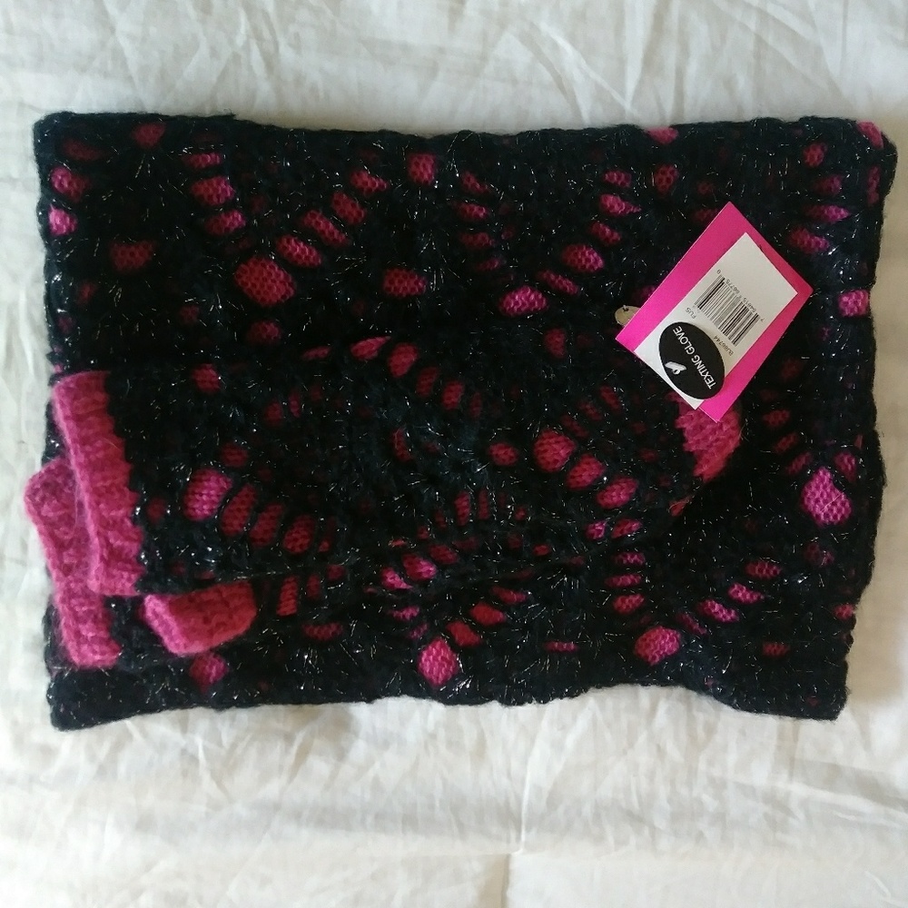 Betsey Johnson Sparkle Neck Cowl and Armwarmer Set
