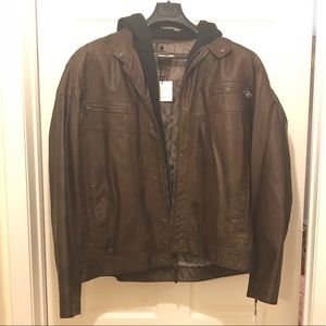 Calvin Klein Men’s XXL Faux Leather Jacket