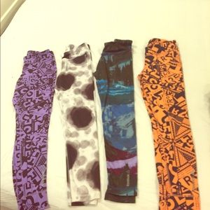 Set of 4 Reebok working leggings
