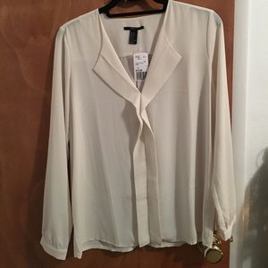 Cream blouse, size small