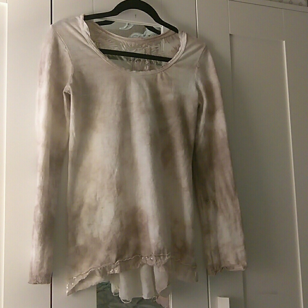 Braun beige blouse tye die