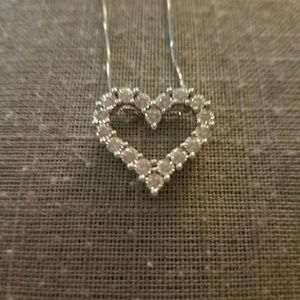 TruMiracle Diamond Heart Pendant Necklace