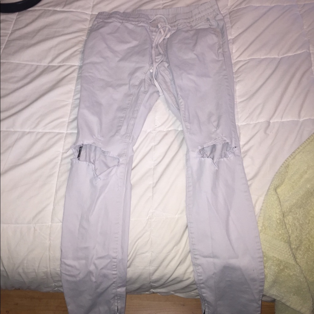 Pac sun Ripped zipper jeans