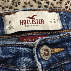 Hollister White Punk Distressed Jean Size 11 main image 1