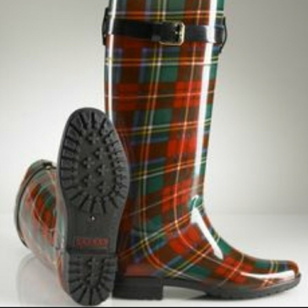 Plaid Ralph Lauren rain boots
