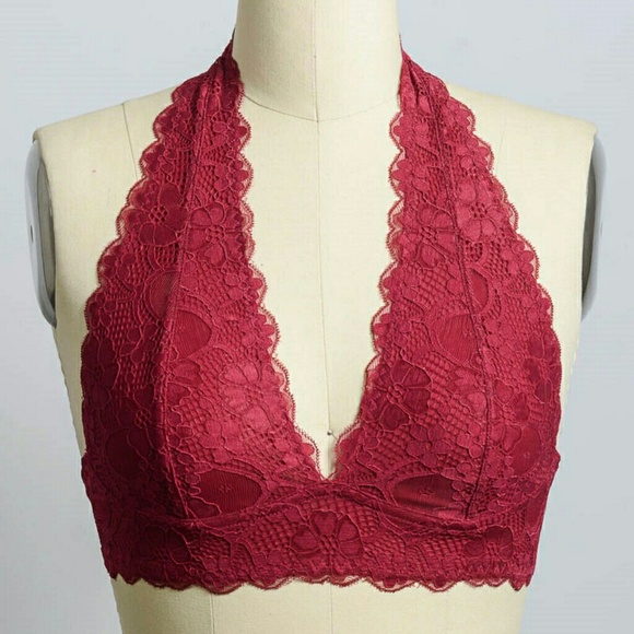 SALE! Last One! NWOT Halter V-neck Lace Bralette - Picture 3 of 5