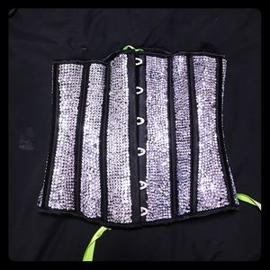 Underbust corset with rhinestones
