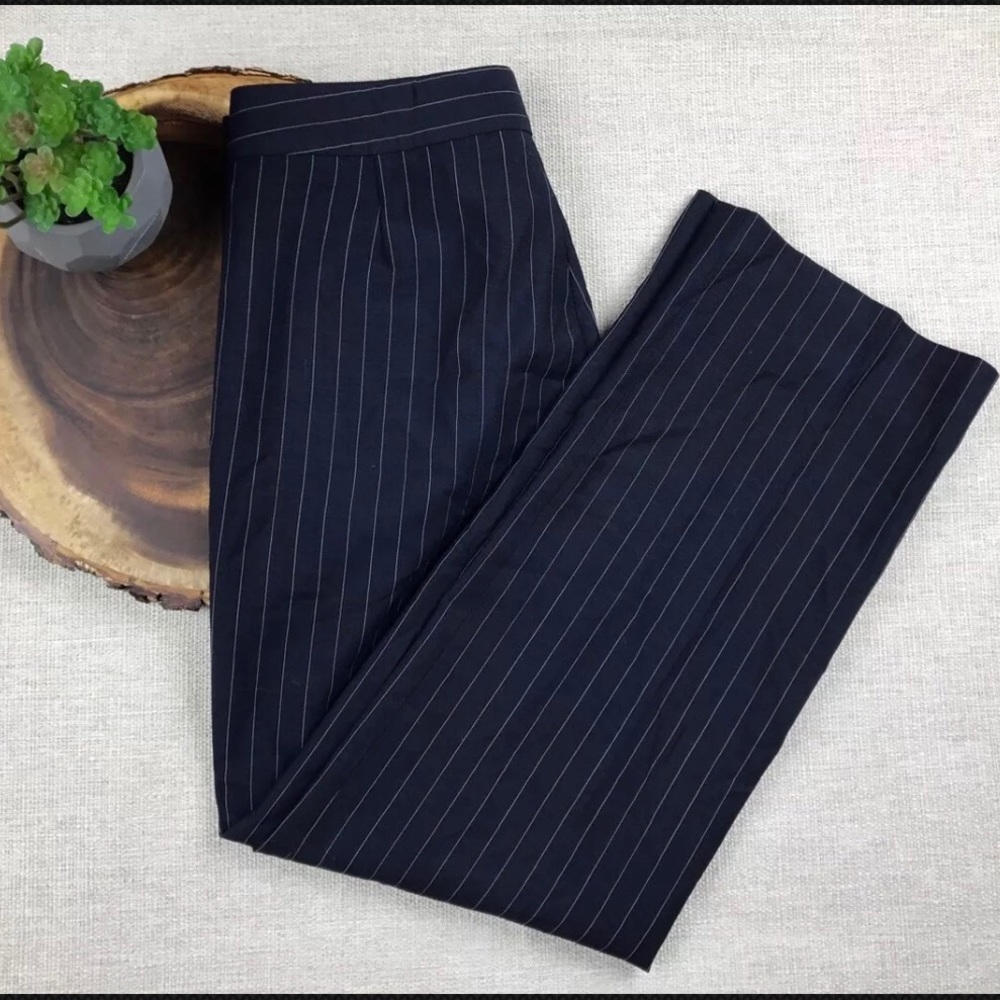Massimo Rebecchi Black Pinstripe Dress Pants