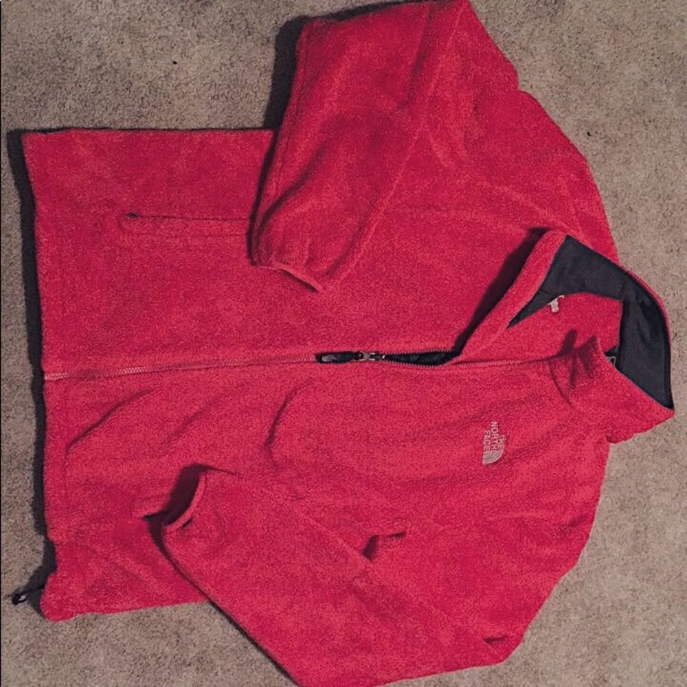North Face coral fleece/fuzzy jacket