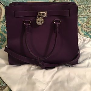 Michael Kors large Hamilton bag Grape color