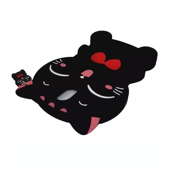 BLACK LUCKY CAT Silicone Samsung Mega 6.3 CASE - Picture 4 of 6