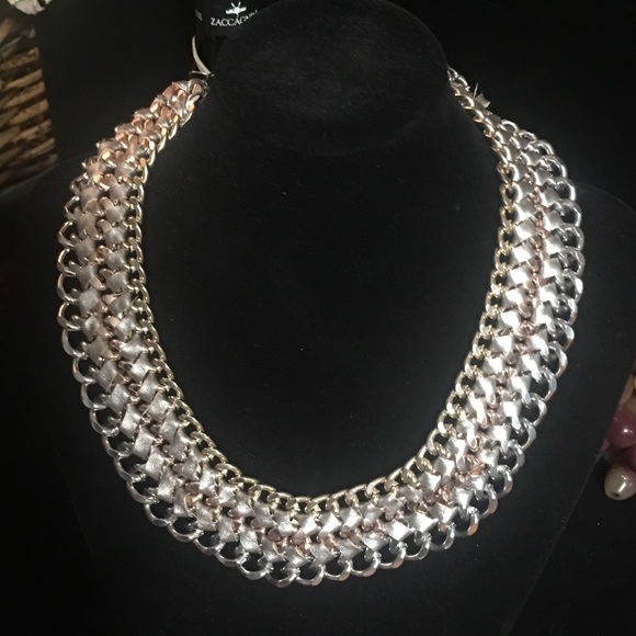 Express amazing tri-colored collar necklace NWT - Picture 3 of 7