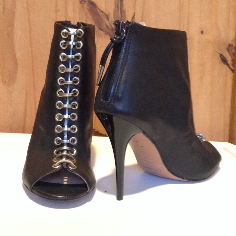 L.A.M.B "Tony" peep toe bootie.