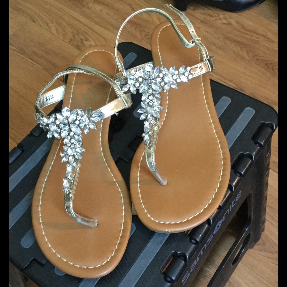 Jeweled Sandals - Like New
