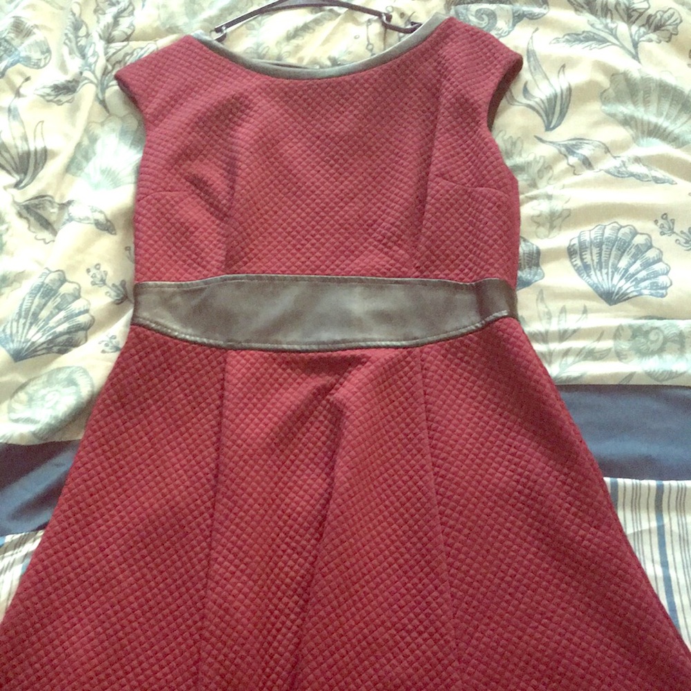 Maroon Semi Casual Dress