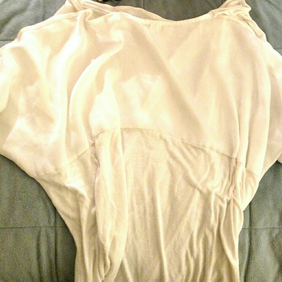 NY & co Drapey front cream colored top - Picture 2 of 2