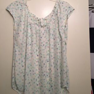 Lauren Conrad Pleated Neck Blouse