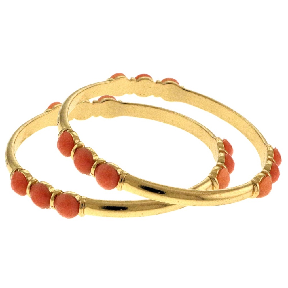 Gold-Tone 2 Piece Bangle Bracelet Set For Women - Picture 1 of 2