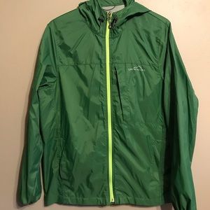 Eddie Bauer Green Rain Jacket