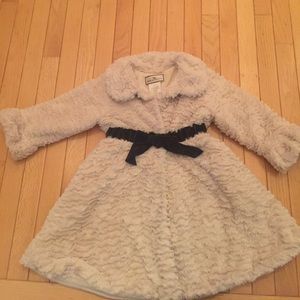 Cream color faux fur dressy coat!