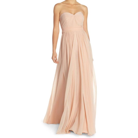Jenny Yoo Dresses & Skirts - Mira Convertible Strapless Chiffon Gown blush 4