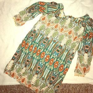 Quarter sleeve, printed dress