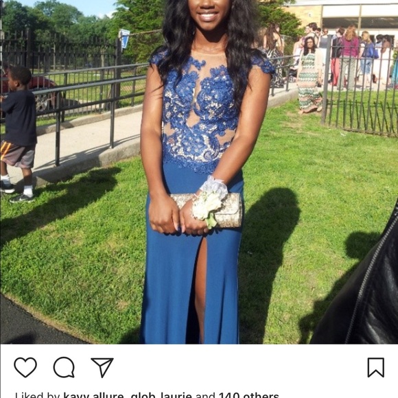 Mac Duggal Royal Blue Long Dress - Picture 5 of 5