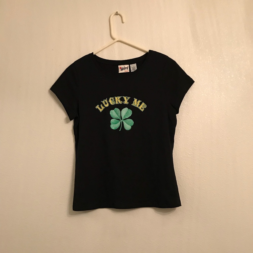 Girl Rebel “Lucky Me” Graphic Tee Women’s Size L