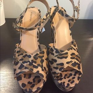 Leopard print wedges.