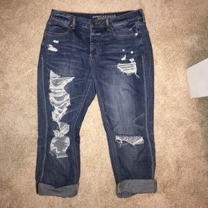 Medium Dark Stress Denim Jeans