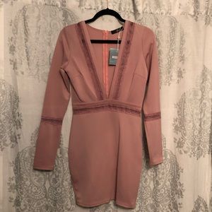Mauve Missguided Mini Dress