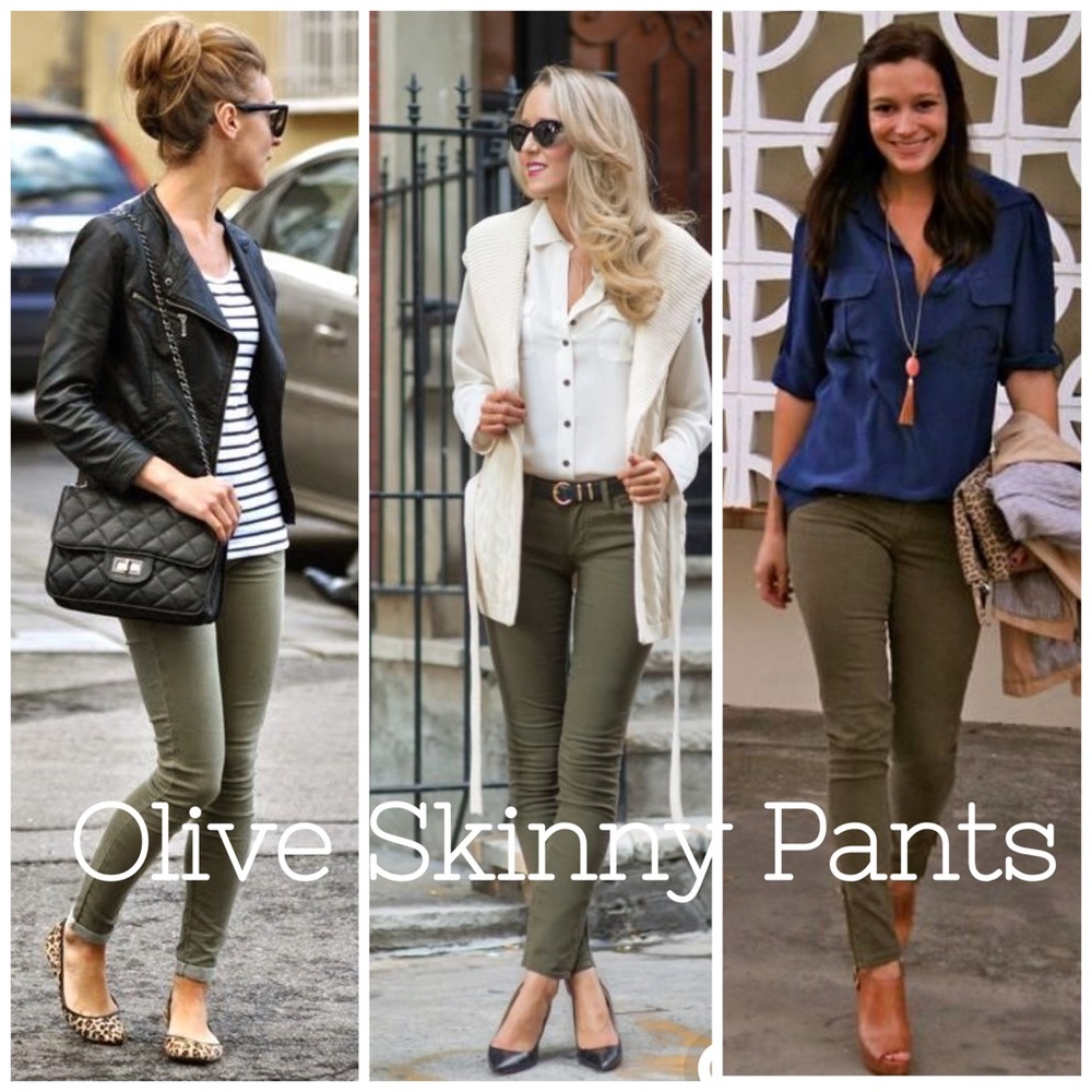 🆕🌸 Olive 5 Pocket Skinny Ponte Pant - Picture 2 of 6