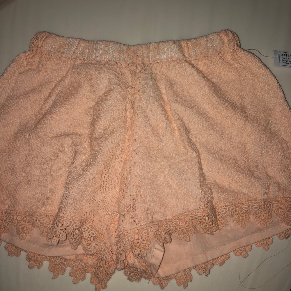peach shorts