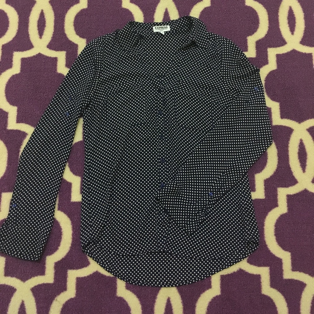 Express Slim Fit Navy White Dot Portofino