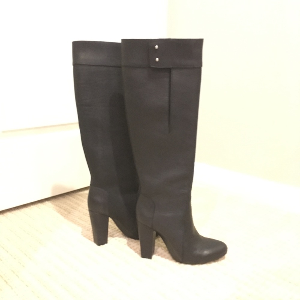3.1 Phillip Lim black leather calf knee boots 37 7